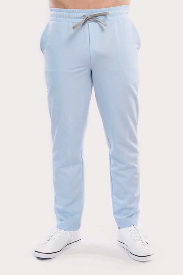 slim fit - men's medical trousers in light blue (BABY BLUE) - front