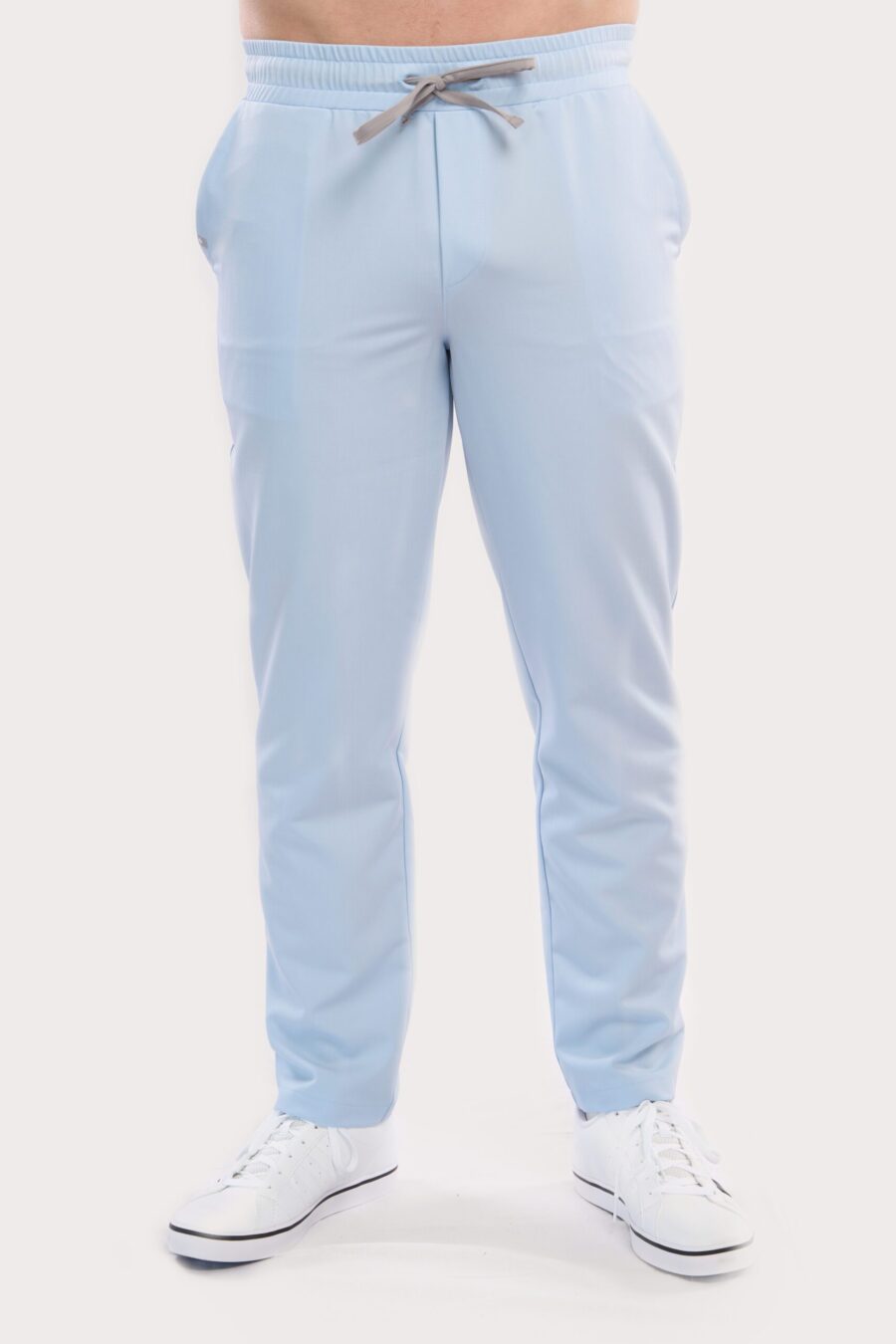 slim fit - spodnie medyczne męskie w kolorze jasnoniebieskim (BABY BLUE) - z przodu