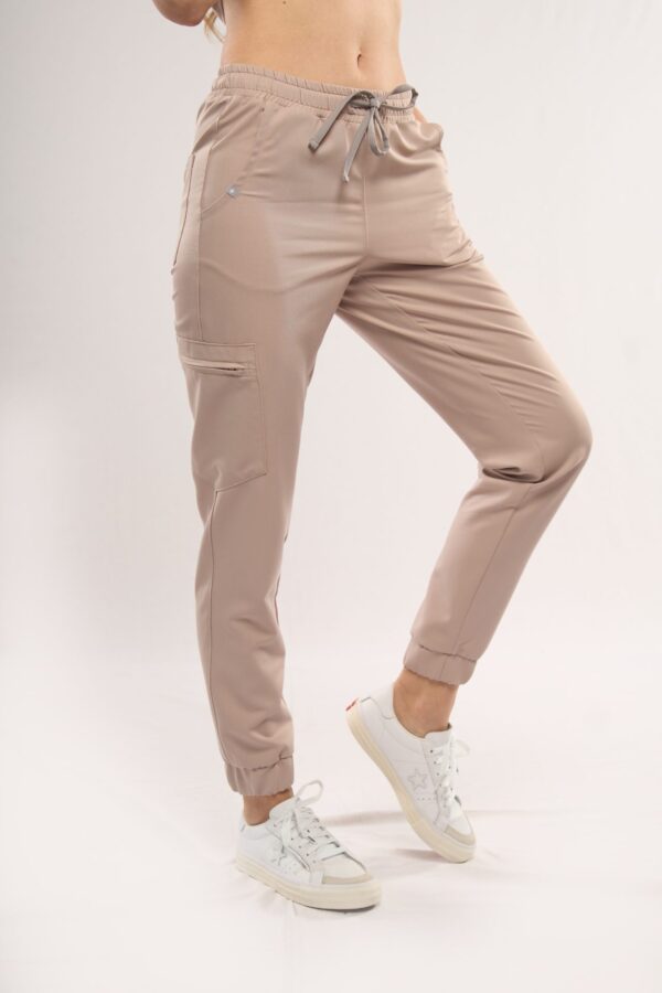 ladies' medical joggers trousers in sandy beige