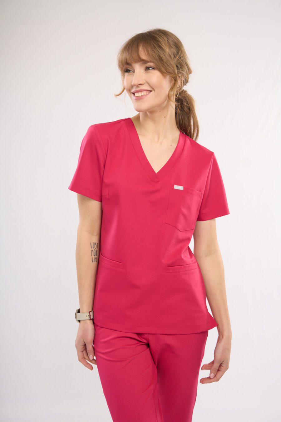 Ladies' medical blouse Cayen colour magenta