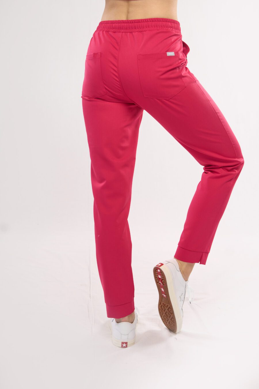 magenta - spodnie medyczne damskie slim fit