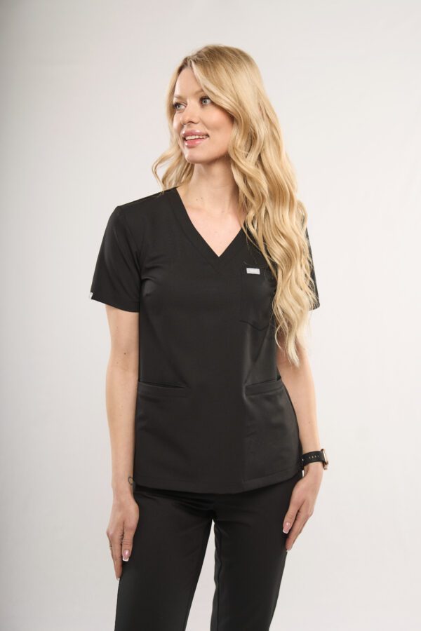 ladies' medical blouse in black