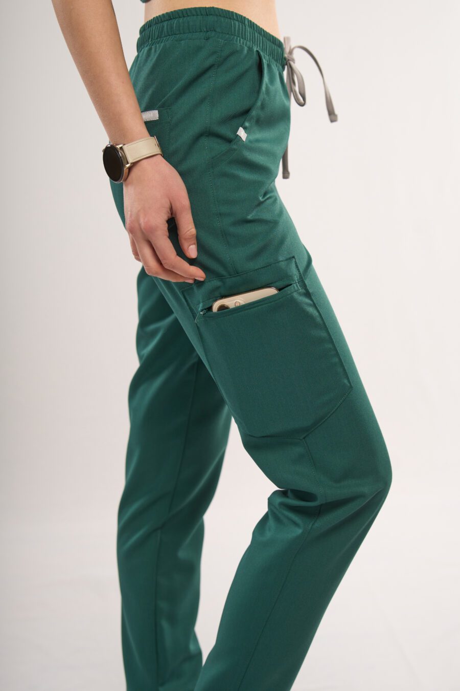 dark green medical joggers for women