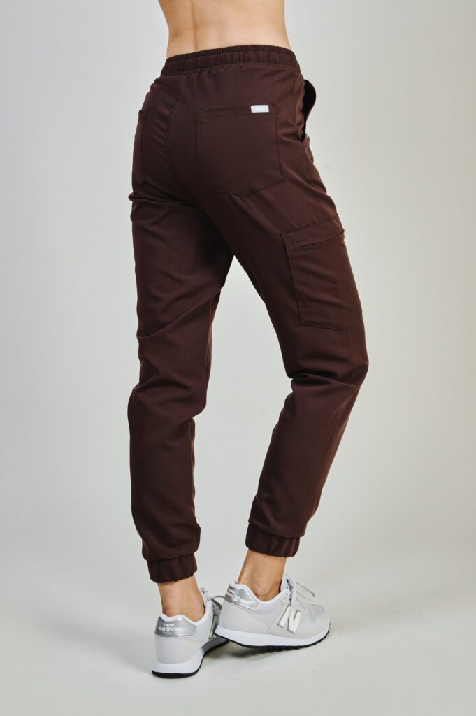 women's brown medical trousers