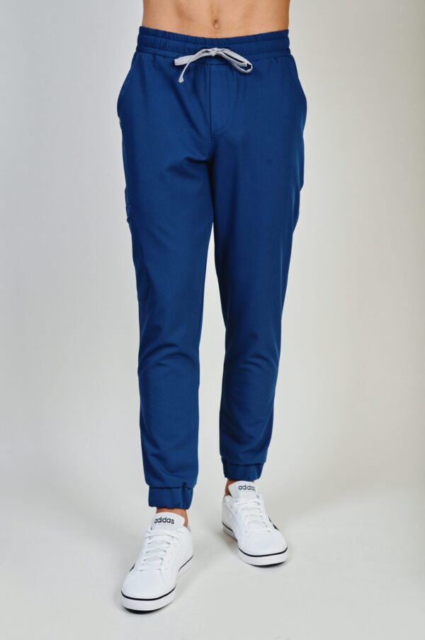 men's medical joggers dark royal front