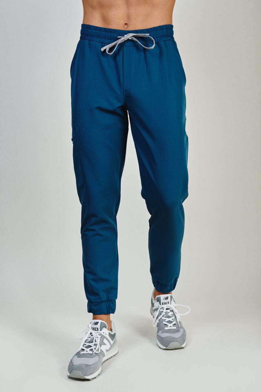 men's medical trousers joggers in deep marine colour on front