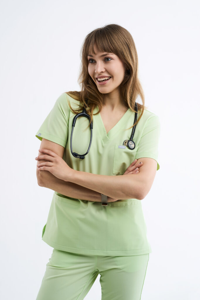 ladies' medical blouse green